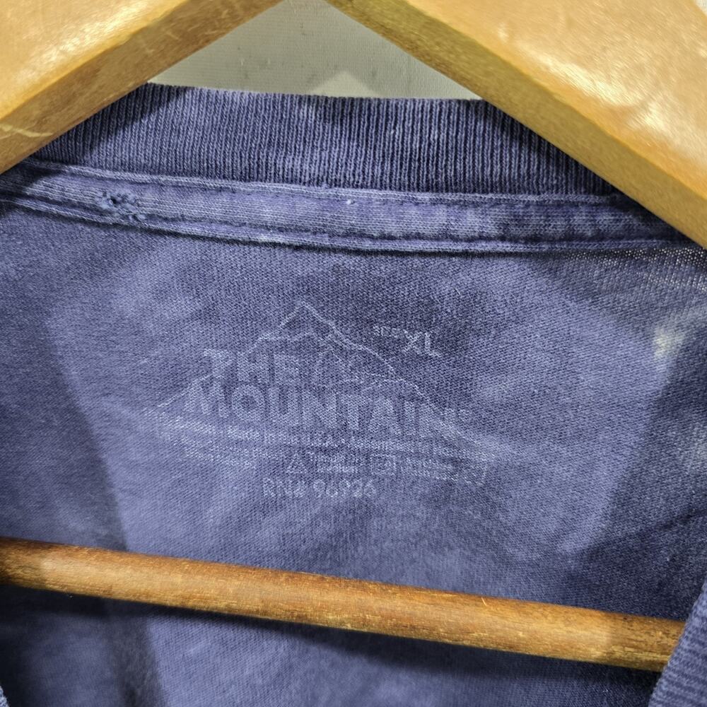 Vintage T Shirt Mens XL 90s Mountain Bison Buffalo Nature Ecology Tie Dye Crew - Picture 3 of 9